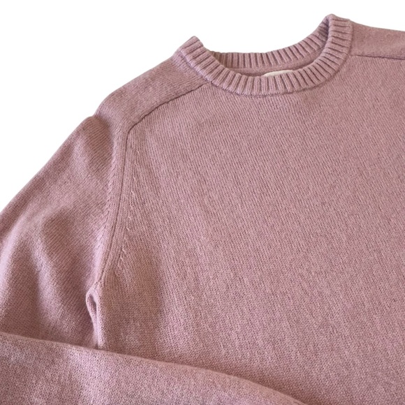H&M‎ Wool Blend Oversized Pink Crewneck Pullover Fisherman Sweater, M - Picture 6 of 10